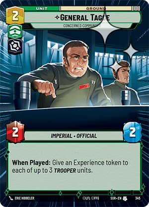 General Tagge — Concerned Commander