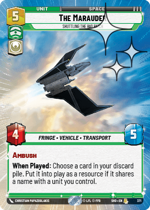 The Marauder — Shuttling the Bad Batch
