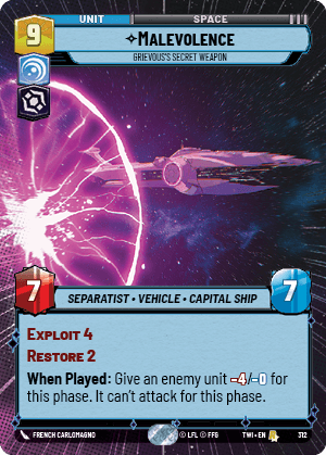 Malevolence — Grievous's Secret Weapon