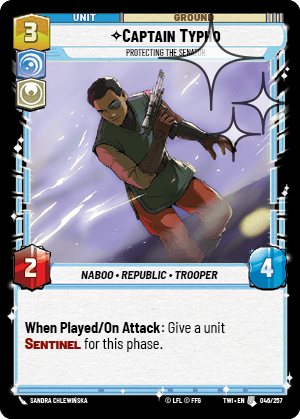 Captain Typho — Protecting the Senator