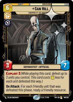 San Hill — Chairman of the Banking Clan