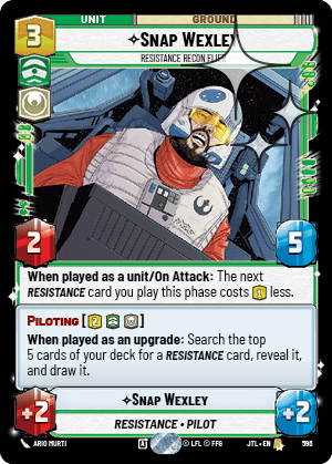 Snap Wexley — Resistance Recon Flier