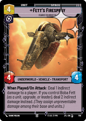Fett's Firespray — Feared Silhouette