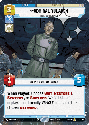 Admiral Yularen — Fleet Coordinator