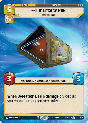 The Legacy Run — Doomed Debris