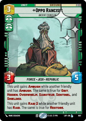 Oppo Rancisis — Ancient Councilor