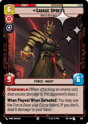 Savage Opress — Imbued With Hate