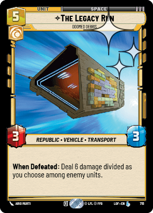The Legacy Run — Doomed Debris