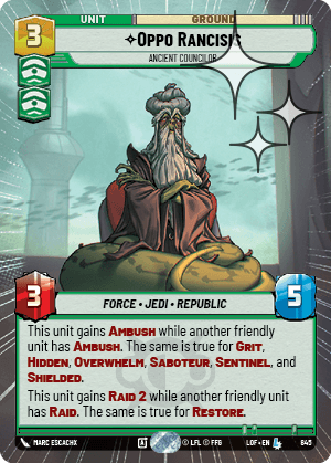 Oppo Rancisis — Ancient Councilor