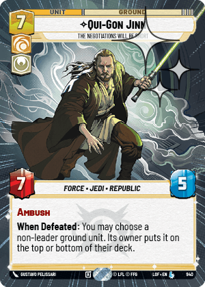 Qui-Gon Jinn — The Negotiations Will Be Short