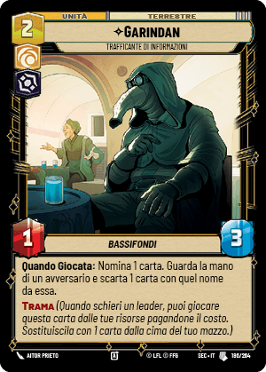 SEC-186 - ⟡Garindan, TRAFFICANTE DI INFORMAZIONI