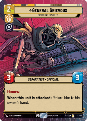 General Grievous — Scuttling to Safety