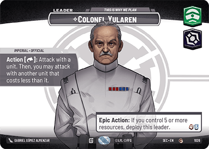Colonel Yularen — This Is Why We Plan