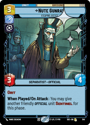 Nute Gunray — Escaping Justice