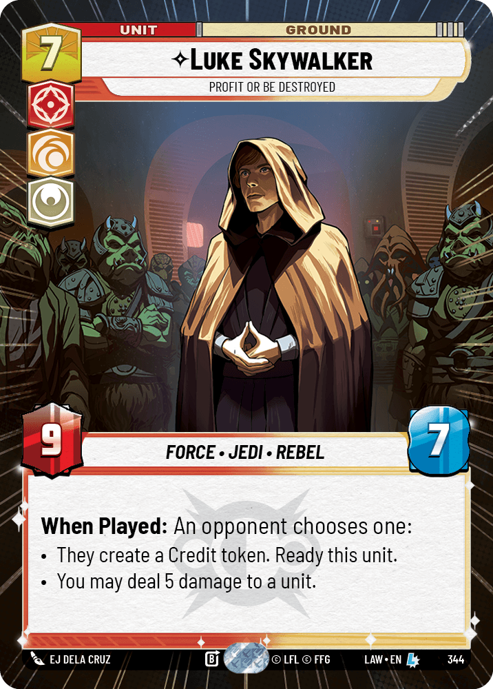 Luke Skywalker — Profit or Be Destroyed