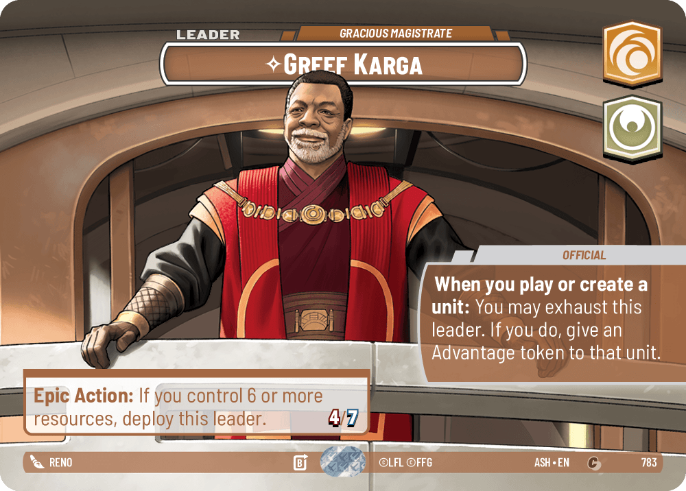 Greef Karga — Gracious Magistrate