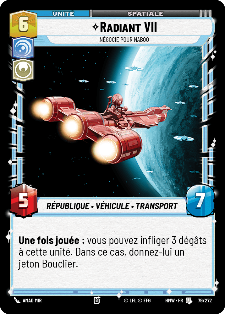 Radiant VII, Négocie Pour Naboo