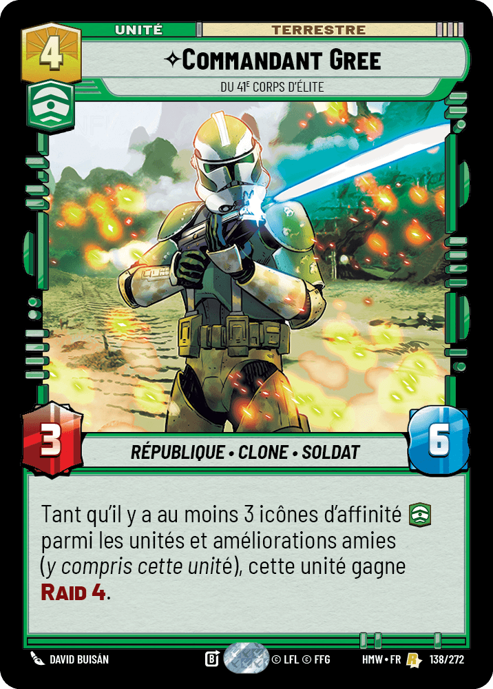 Commandant Gree, Du 41E Corps D'Élite