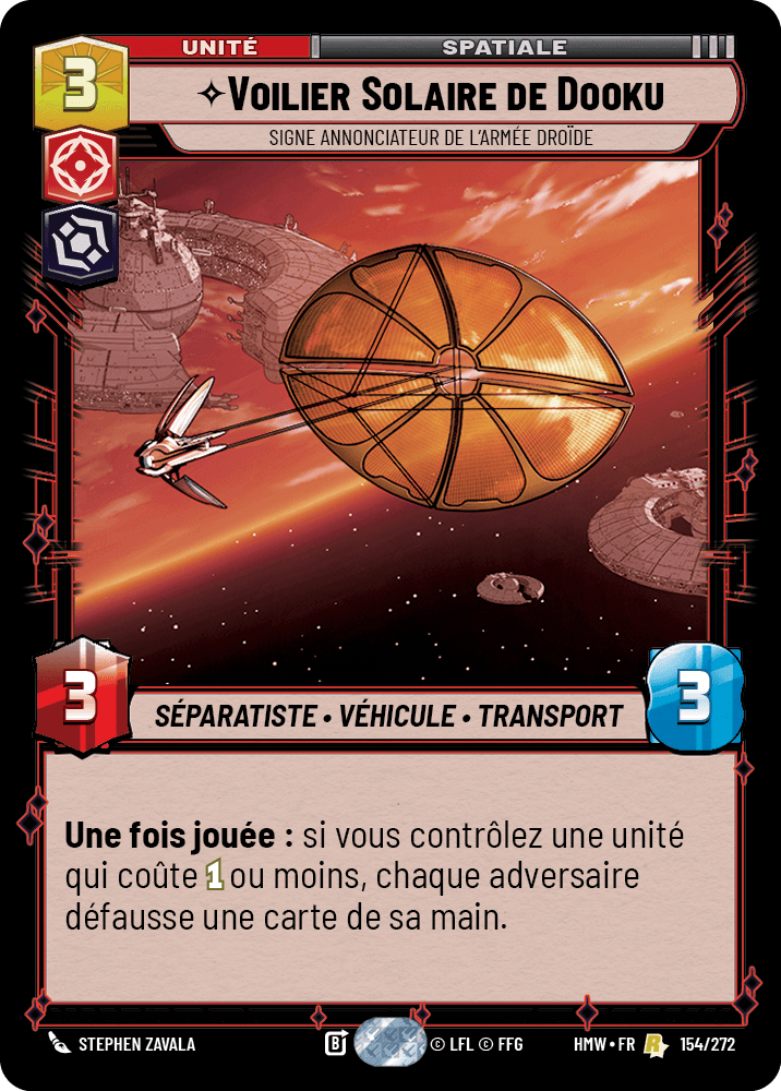 Voilier Solaire de Dooku, Signe Annonciateur De L'Armée Droïde