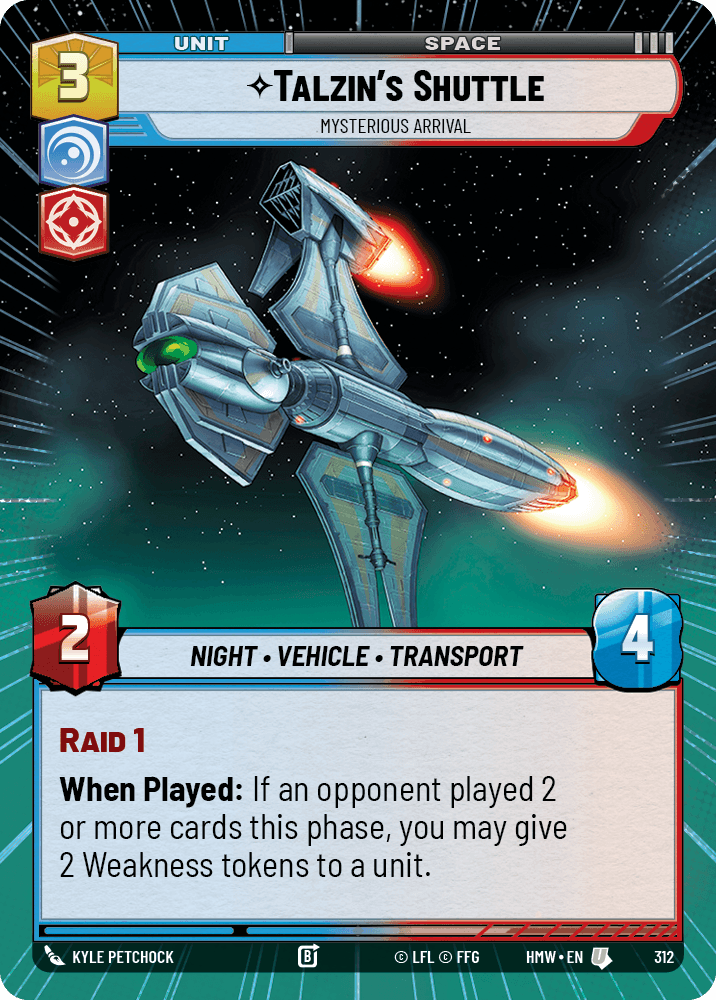 Talzin's Shuttle — Mysterious Arrival