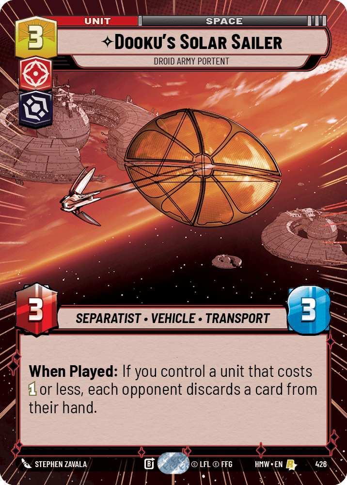 Dooku's Solar Sailer — Droid Army Portent