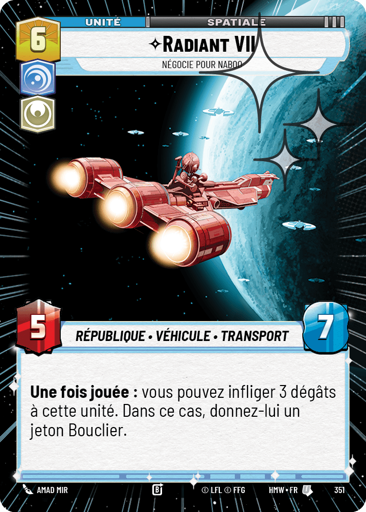 Radiant VII, Négocie Pour Naboo