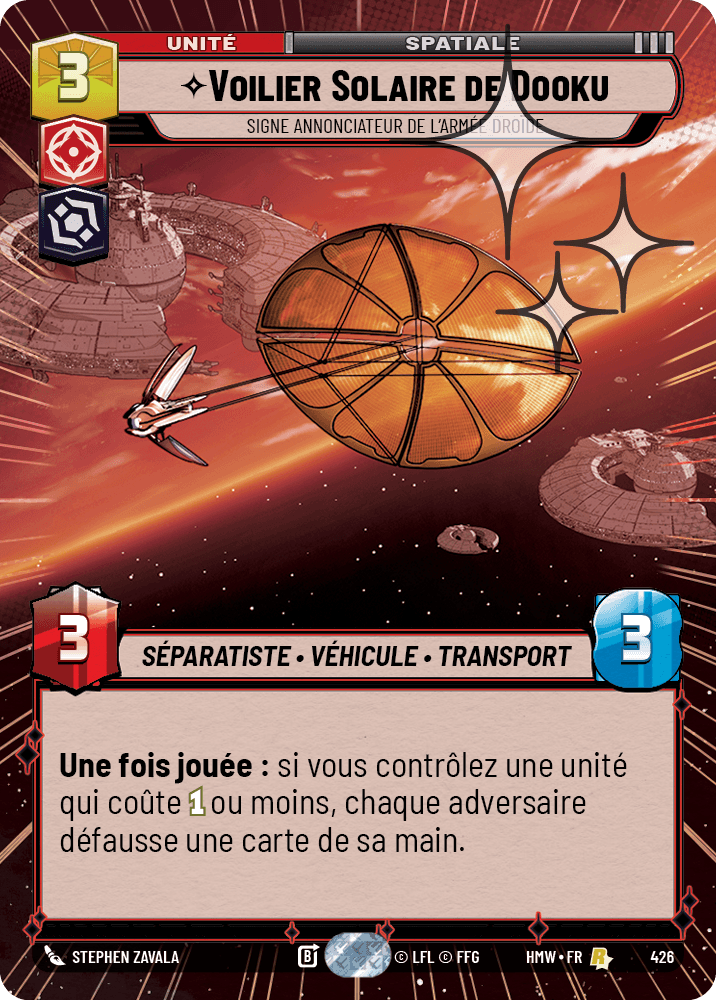Voilier Solaire de Dooku, Signe Annonciateur De L'Armée Droïde