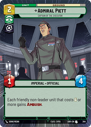 Admiral Piett — Captain of the Executor