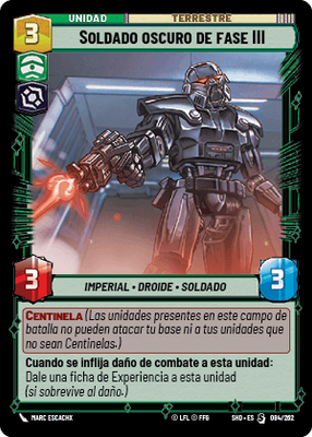 Soldado oscuro de fase III