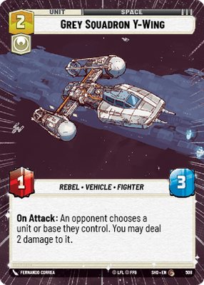 Grey Squadron Y-Wing SHD 508