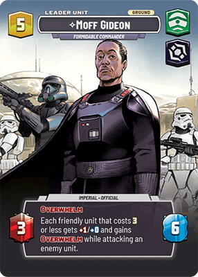 Moff Gideon, Showcase, back