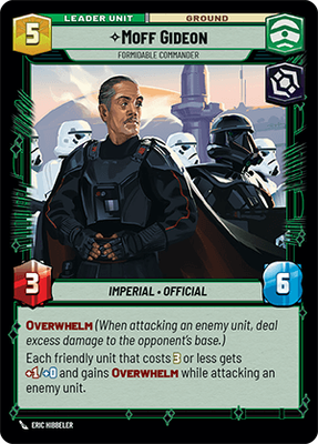 Moff Gideon, Prerelease judge, back