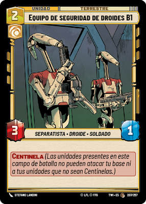 Equipo de seguridad de droides B1