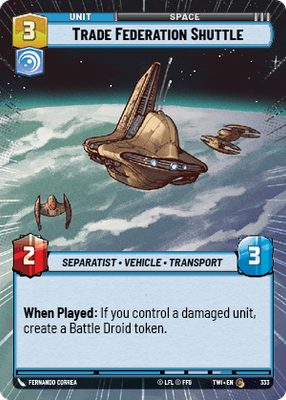 Trade Federation Shuttle TWI 333