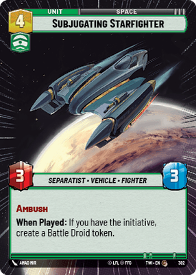 Subjugating Starfighter TWI 382