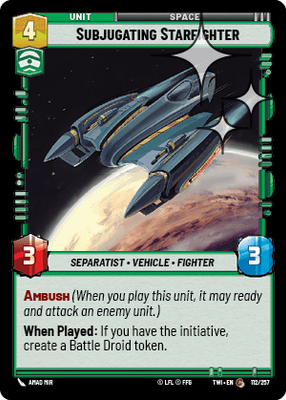 Subjugating Starfighter TWI 112
