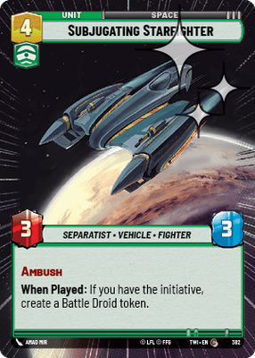 Subjugating Starfighter TWI 382