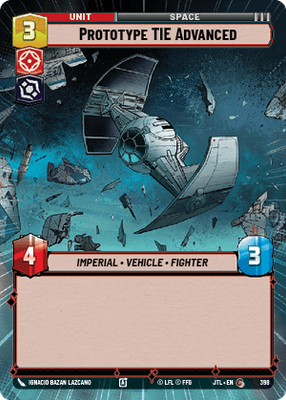 Prototype TIE Advanced JTL 398