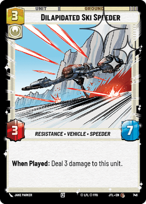 Dilapidated Ski Speeder JTL 746