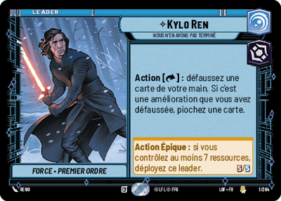 Kylo Ren - carte Star Wars Unlimited