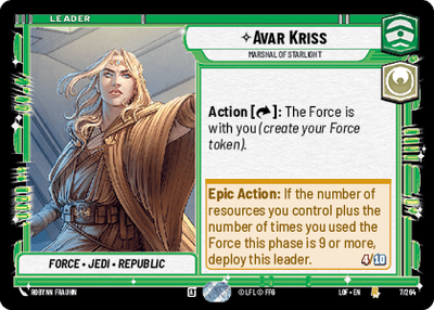 Avar Kriss, Marshal of Starlight