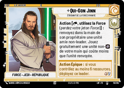 Qui-Gon Jinn - carte Star Wars Unlimited