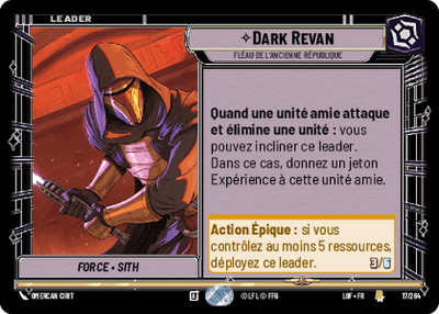 Dark Revan - carte Star Wars Unlimited