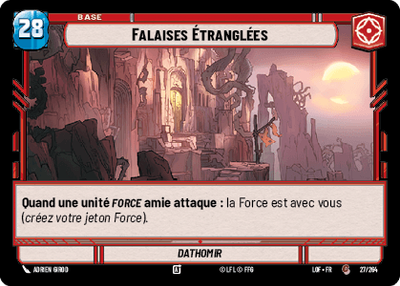 Falaises Étranglées - carte Star Wars Unlimited