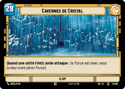 Cavernes de Cristal - carte Star Wars Unlimited