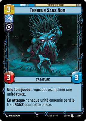 Terreur Sans Nom - carte Star Wars Unlimited