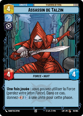 Assassin de Talzin - carte Star Wars Unlimited