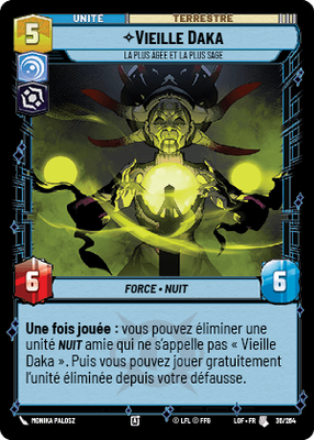 Vieille Daka - carte Star Wars Unlimited