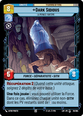 Dark Sidious - carte Star Wars Unlimited