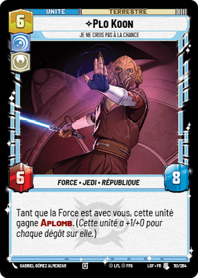 Plo Koon - carte Star Wars Unlimited